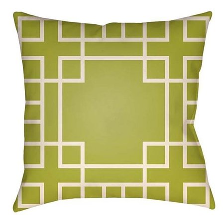 ARTISTIC WEAVERS Artistic Weavers LTCH1138-1616 Litchfield Square Pillow; Lime Green & Ivory - 16 x 16 in. LTCH1138-1616